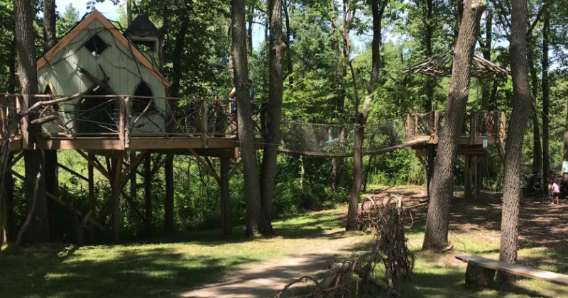 Nature Playground with Tree Houses Beech Creek Gardens