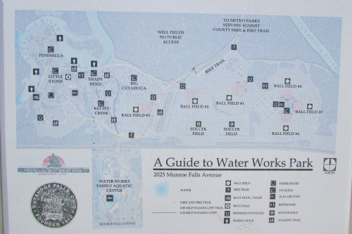Map of Water Works Park Cuyahoga Falls Ohio