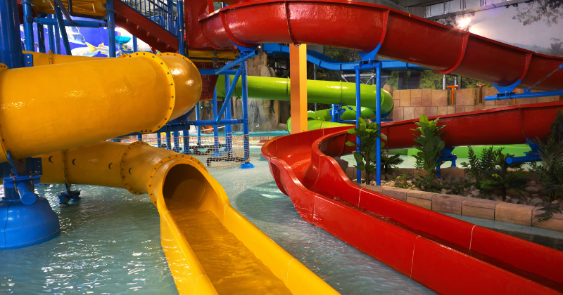 Water slides at Great Wolf Lodge Indoor Water Park