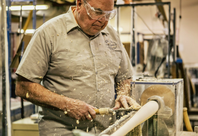 Watch a Baseball Bat being made at Louisville Slugger Museum