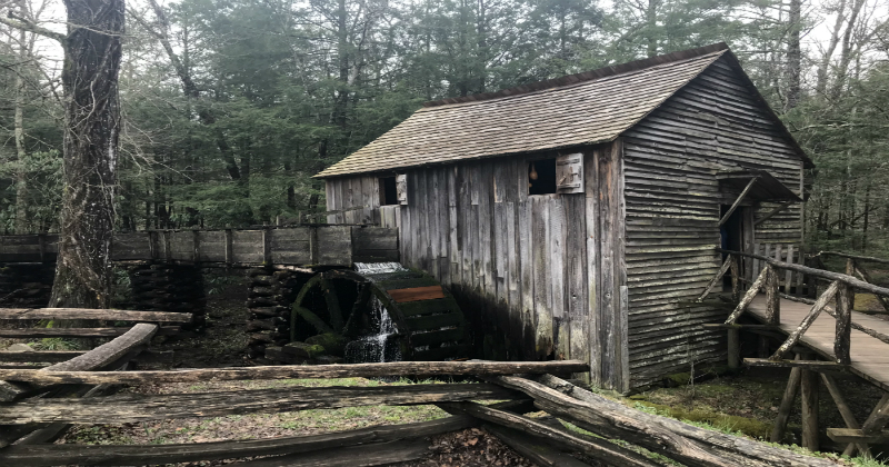 Working Historical Mill at Cades Cove Smoky Mountain National Park