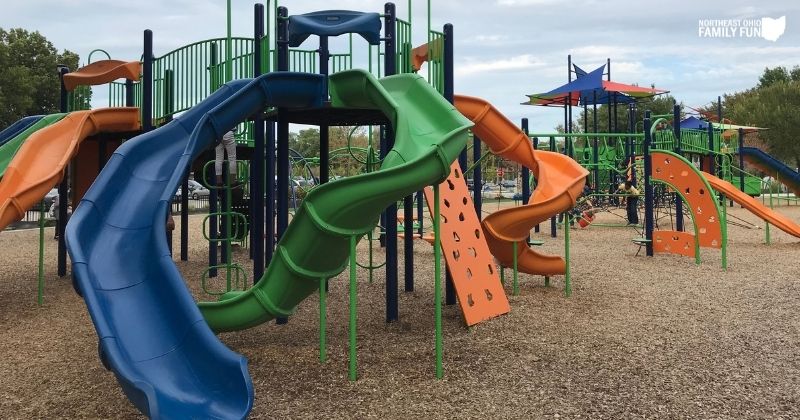 Mucklo Park at Coe Lake in Berea – Huge Playground and so much more!