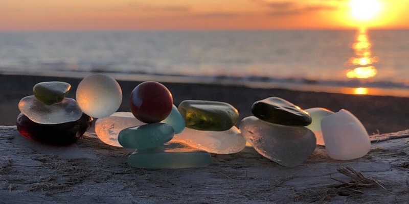 Searching for Lake Erie Beach Glass