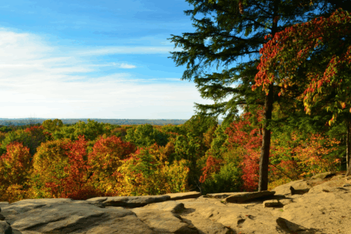 Ledges Overlook in the fall
