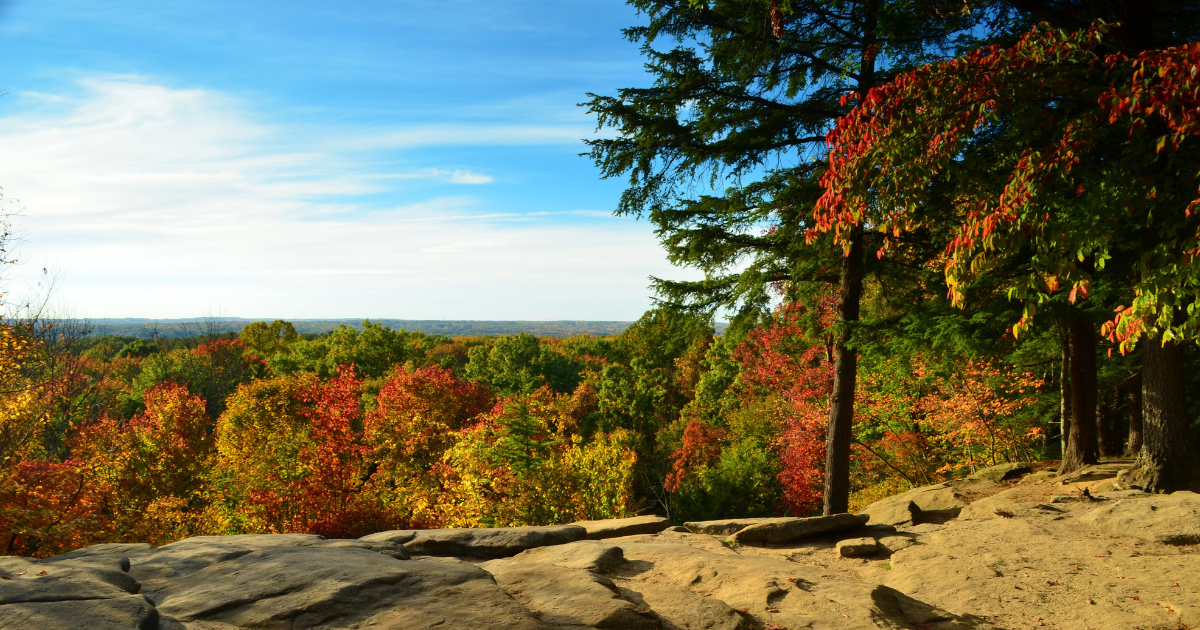 Ledges Overlook in the fall