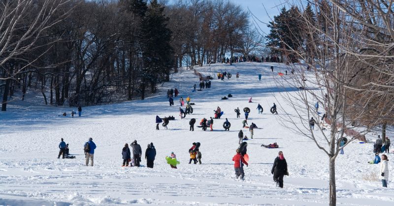 Best Sledding in Northeast Ohio + Map of the Sled Riding Hills
