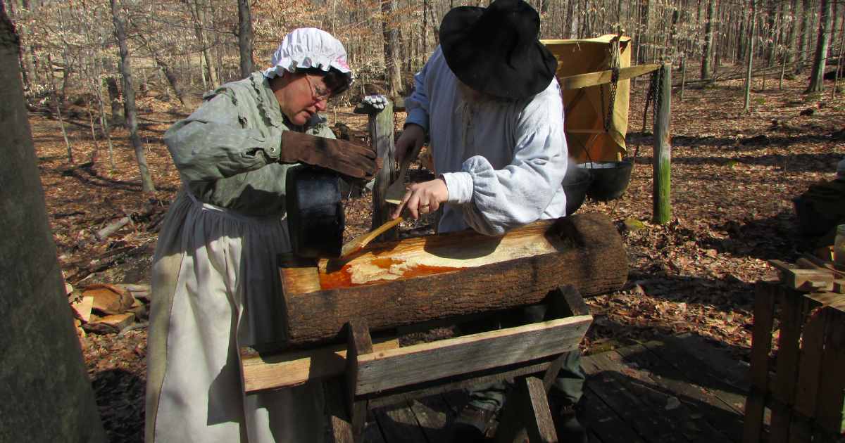 Historical Maple Syrup Demonstration at Malabar Farms, Mansfield Ohio