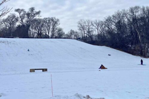 Sledding Hill at Cascade Park in Elyria, Ohio